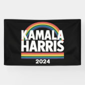 Kamala Harris 2024 Rainbow Gay Pride LGBT Verkiezi Spandoek (Horizontaal)