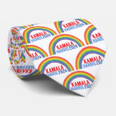 Kamala Harris 2024 Rainbow LGBTQ Rechten Stropdas (Opgerold)