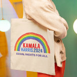 Kamala Harris 2024 Rainbow LGBTQ Rechten Tote Bag<br><div class="desc">Stem op Kamala Harris in 2024. Schattigee politieke regenboog-canvas tas voor LGBTQ-democraten in Amerika. Bestel dit verkiezingsontwerp met de LGBT-boodschap voor gelijke rechten voor iedereen.</div>