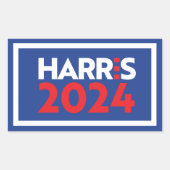 Kamala Harris 2024 Rechthoekige Sticker (Voorkant)