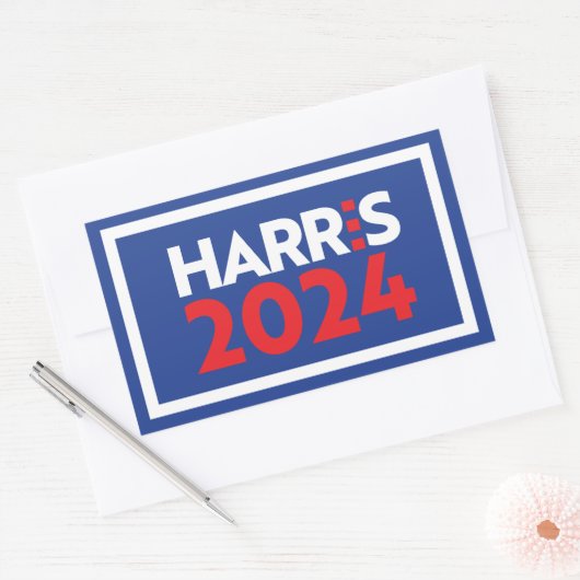 Kamala Harris 2024 Rechthoekige Sticker (Envelop)