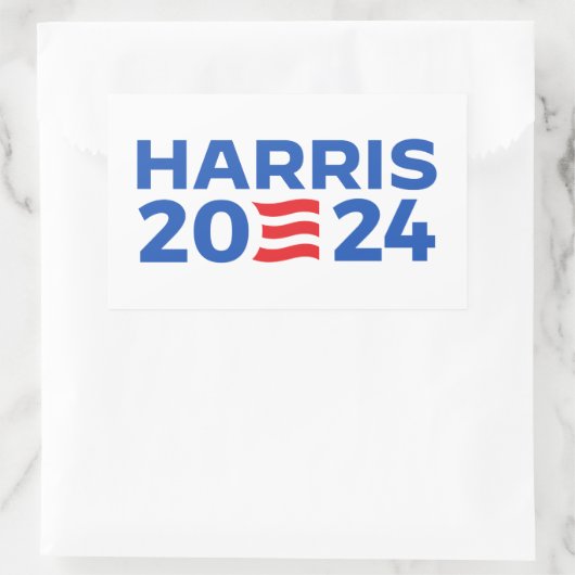 Kamala Harris 2024 Rechthoekige Sticker (Tas)