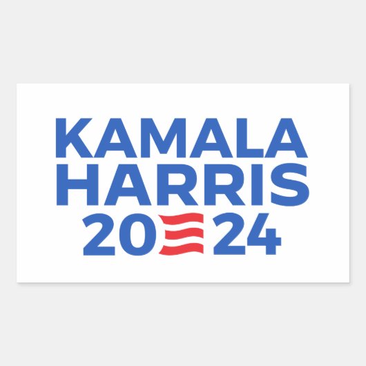 Kamala Harris 2024 Rechthoekige Sticker (Voorkant)