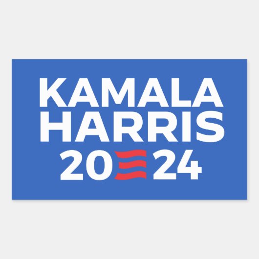 Kamala Harris 2024 Rechthoekige Sticker (Voorkant)
