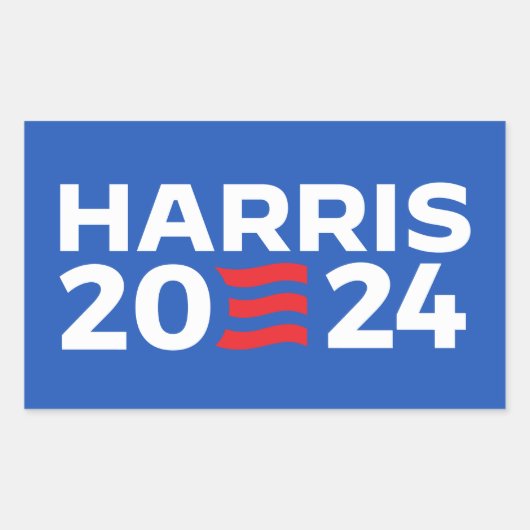 Kamala Harris 2024 Rechthoekige Sticker (Voorkant)