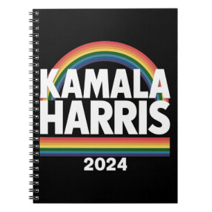 Kamala Harris 2024 Regenboog Gay Pride LGBT Verkie Notitieboek