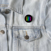Kamala Harris 2024 regenboog typografie zwart Ronde Button 3,2 Cm (In situ)