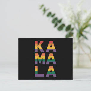 Kamala Harris 2024 Regenboogvlag Gay Pride LGBT  Briefkaart
