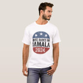 Kamala Harris 2024 Retro Button Verkiezing T-shirt (Voorkant volledig)