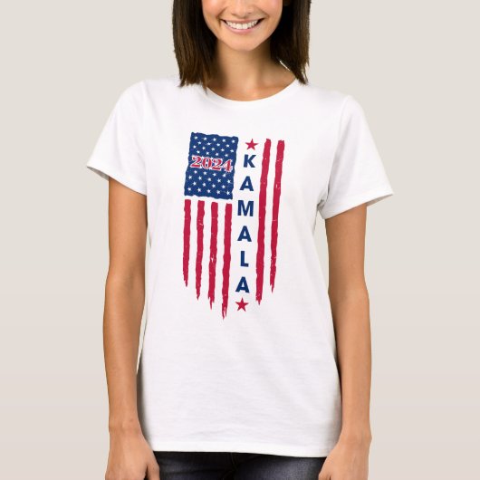 Kamala Harris 2024 Retro Design T-shirt (Voorkant)