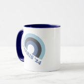 Kamala Harris 2024 Retro Rainbow Mok (Voorkant links)