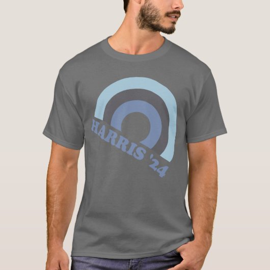 Kamala Harris 2024 Retro Rainbow T-shirt (Voorkant)