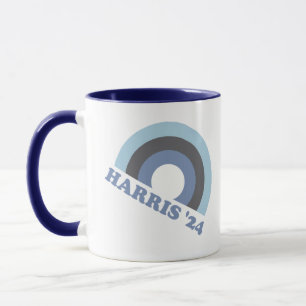 Kamala Harris 2024 Retro Regenboog Mok