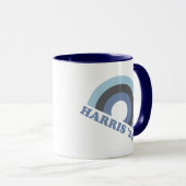 Kamala Harris 2024 Retro Regenboog  Mok (Voorkant rechts)