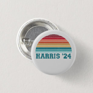 Kamala Harris 2024 Retro Sunset Ronde Button 3,2 Cm