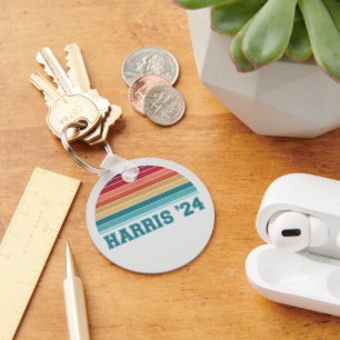 Kamala Harris 2024 Retro Sunset  Sleutelhanger