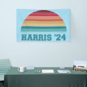 Kamala Harris 2024 Retro Sunset  Spandoek (Beurs)