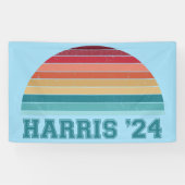Kamala Harris 2024 Retro Sunset  Spandoek (Horizontaal)