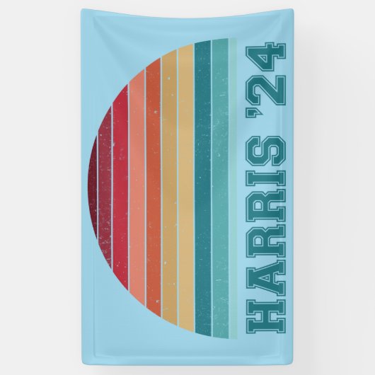 Kamala Harris 2024 Retro Sunset  Spandoek (Verticaal)