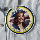Kamala Harris 2024 Ronde Button 6,0 Cm (In situ)