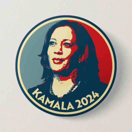 Kamala Harris 2024 Ronde Button 7,6 Cm (Voorkant)