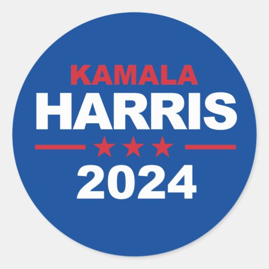Kamala Harris 2024 Ronde Sticker (Voorkant)