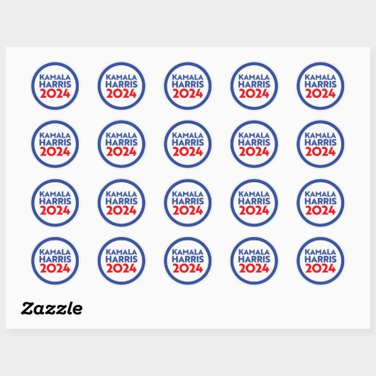 Kamala Harris 2024 Ronde Sticker (Vel)
