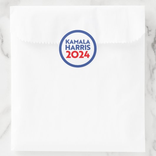 Kamala Harris 2024 Ronde Sticker (Tas)
