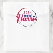KAMALA HARRIS 2024 RONDE STICKER (Tas)