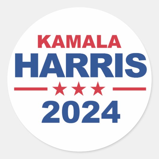 Kamala Harris 2024 Ronde Sticker (Voorkant)