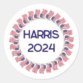 Kamala Harris 2024 Ronde Sticker (Voorkant)