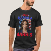 Kamala Harris 2024 rood, wit en blauw T-shirt (Voorkant)