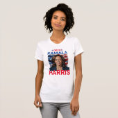 Kamala Harris 2024 rood, wit en blauw T-shirt (Voorkant volledig)