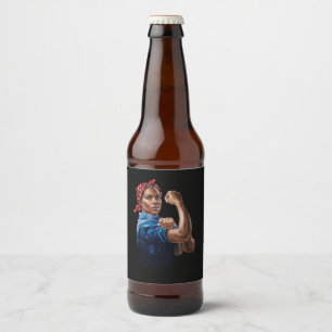 Kamala Harris 2024 Rosie De Riveter Kinderloze Kat Bier Etiket
