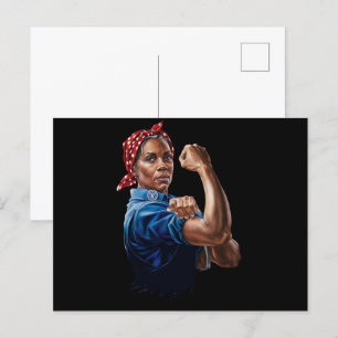 Kamala Harris 2024 Rosie De Riveter Kinderloze Kat Briefkaart