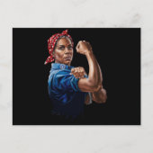 Kamala Harris 2024 Rosie De Riveter Kinderloze Kat Briefkaart (Voorkant)