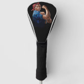 Kamala Harris 2024 Rosie De Riveter Kinderloze Kat Golfheadcover (Voorkant)