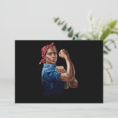 Kamala Harris 2024 Rosie De Riveter Kinderloze Kat Kaart (Staand voorkant)