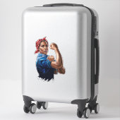 Kamala Harris 2024 Rosie De Riveter Kinderloze Kat Sticker (Koffer)