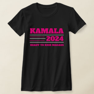 Kamala Harris 2024 Roze en Wit T-shirt