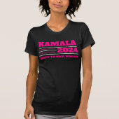 Kamala Harris 2024 Roze en Wit T-shirt (Voorkant)