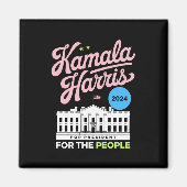 Kamala Harris 2024 sociaal-democraat stem blauw Magneet (Voorkant)