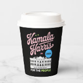 Kamala Harris 2024 sociaal-democraat stem blauw Papieren Bekers (Voorkant)