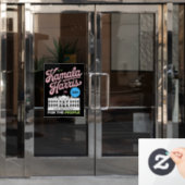 Kamala Harris 2024 sociaal-democraat stem blauw Raamsticker (Kantoordeur)