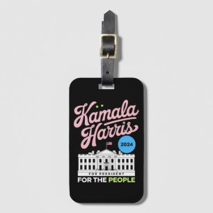 Kamala Harris 2024 Sociaal Democratische Stem Blau Bagagelabel