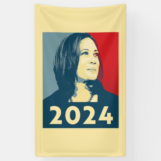 Kamala Harris 2024 Spandoek (Verticaal)