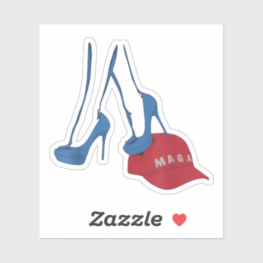 Kamala Harris 2024 stapt op MAGA-Pet Sticker (Vel)