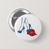 Kamala Harris 2024 stapt op MAGA-Pet tegen Trump Ronde Button 5,7 Cm (Voorkant /achterkant)