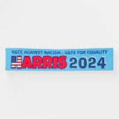 Kamala Harris 2024 Stemming tegen Racisme Banner (Horizontaal)