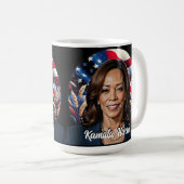 Kamala Harris 2024 Sterren en strepen Koffiemok (Voorkant rechts)